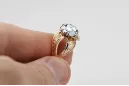Vintage style Ring Zircon Original Vintage 14K Rose Gold vrc135r